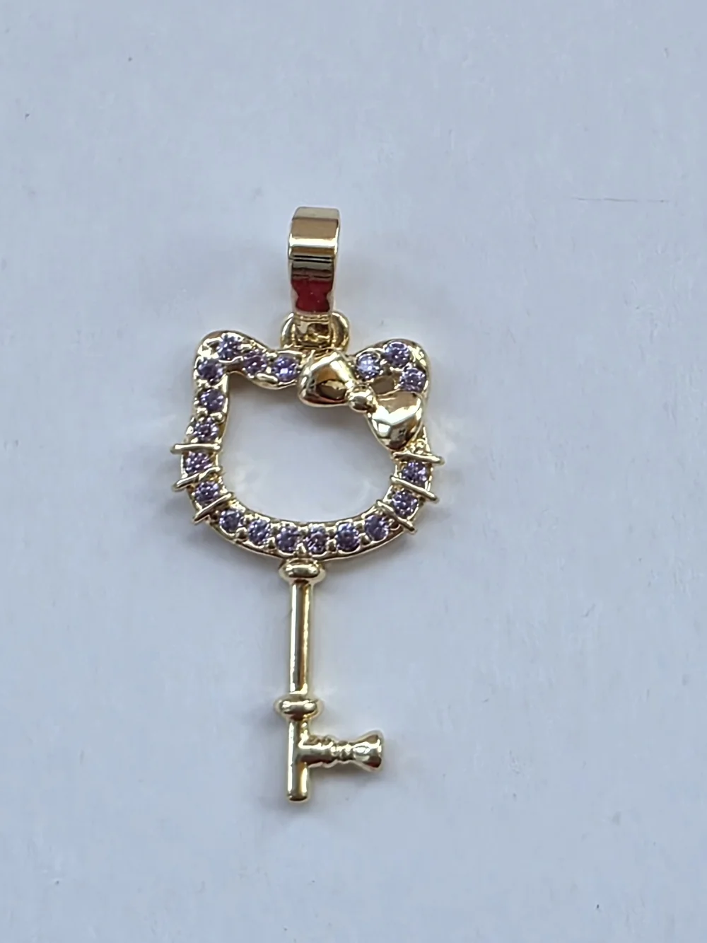 3-Piece 18K Gold Plated Hello Kitty Key Necklace & Earrings Jewelry Set (NWT)
